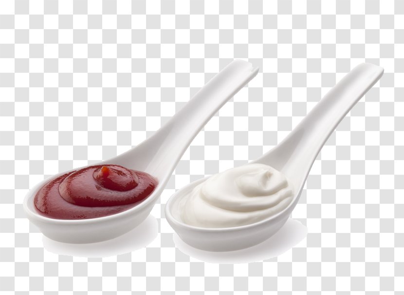 Stock Photography Sour Cream Ketchup Mayonnaise - Spoon Transparent PNG