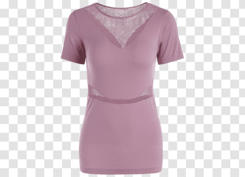 Sleeve T-shirt Neck Dress Blouse - Gym T Shirt Transparent PNG