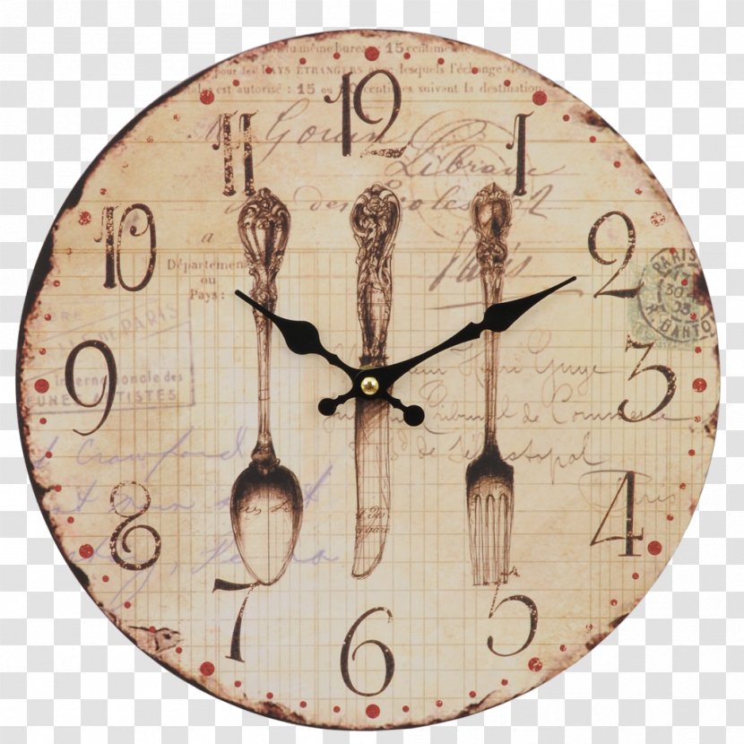 Pendulum Clock MYFAKTORY Kitchen Wall Horloge De Cuisine - Clocks - Shabby Chic Cabin Transparent PNG