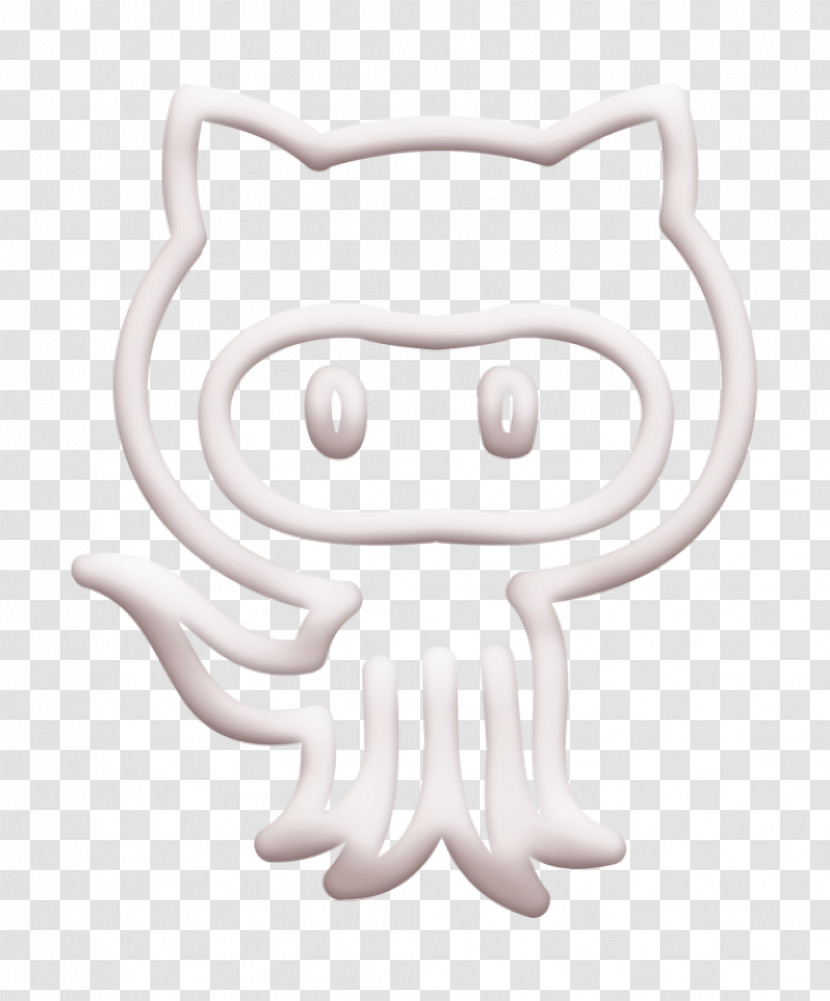 Octocat Hand Drawn Logo Outline Icon Octocat Icon Logo Icon Transparent PNG