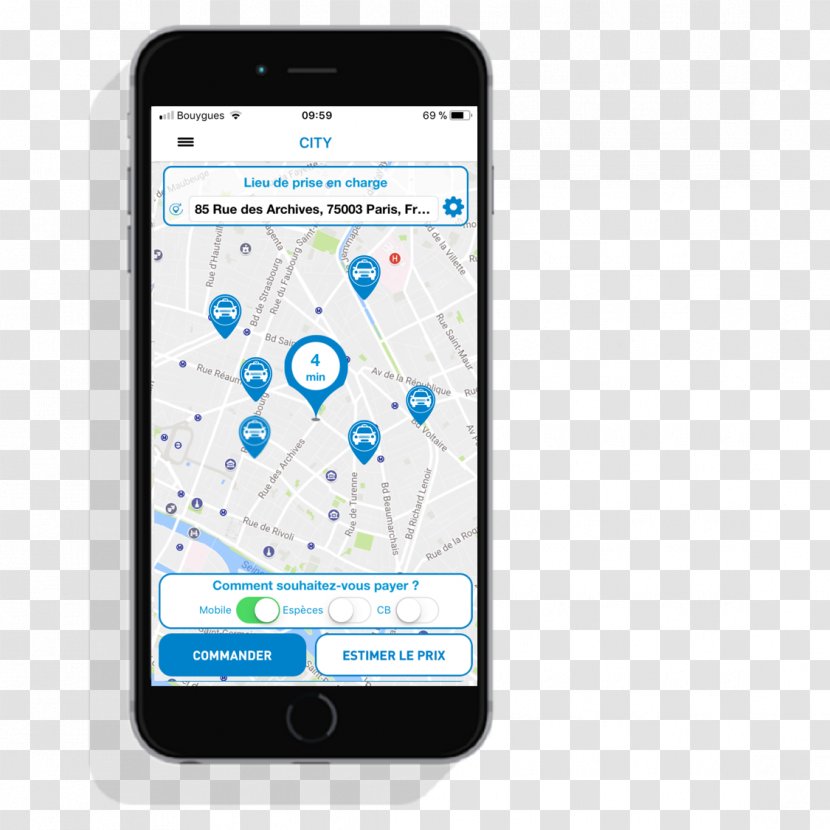 Smartphone Tako: L'appli Des 55 000 Taxis App Store Apple - Telephone Transparent PNG