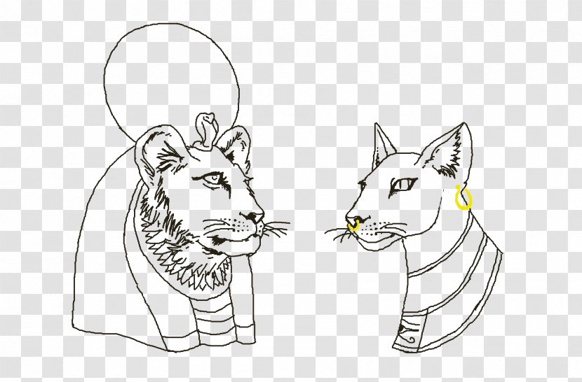 Bastet Tattoo Sekhmet Whiskers Cat - Artwork Transparent PNG