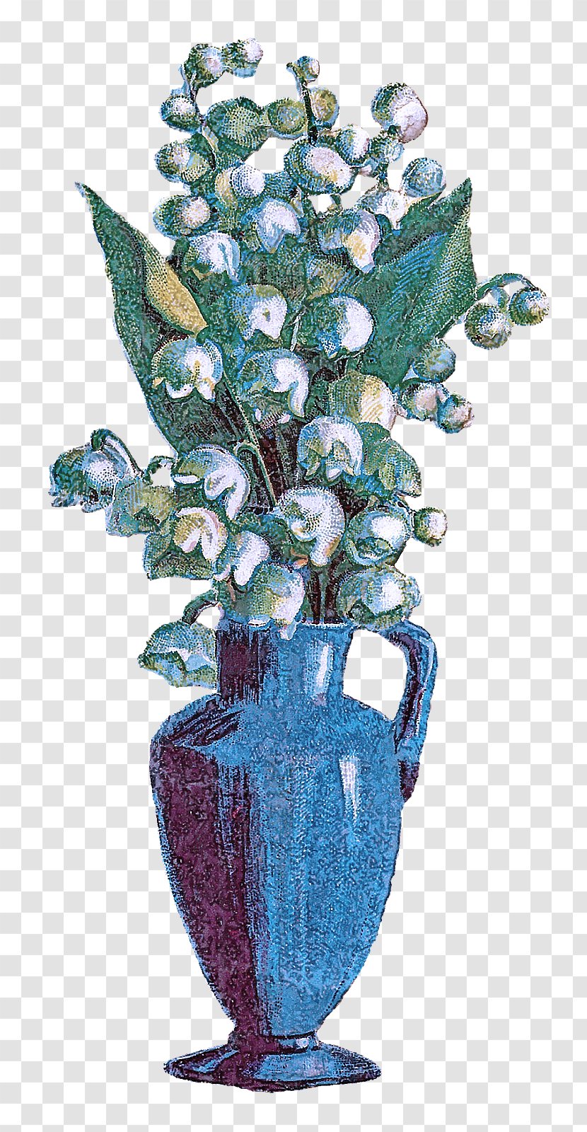 Blue Flowerpot Flower Plant Leaf - Tree Bouquet Transparent PNG