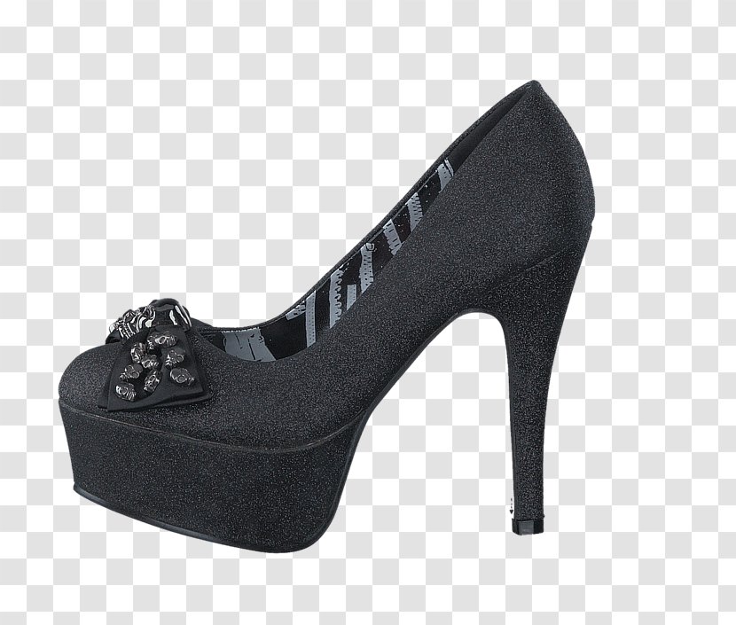 Black High-heeled Shoe Woman Court Beige Transparent PNG