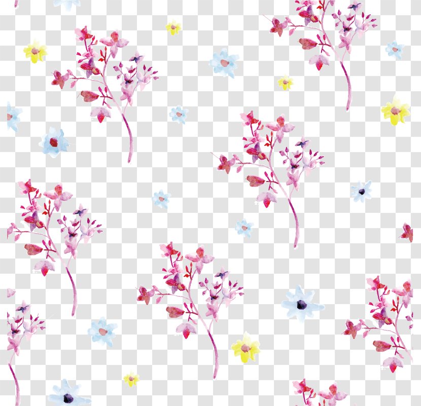 Watercolor Painting Mockup - Pink - Floral Vector Background Transparent PNG