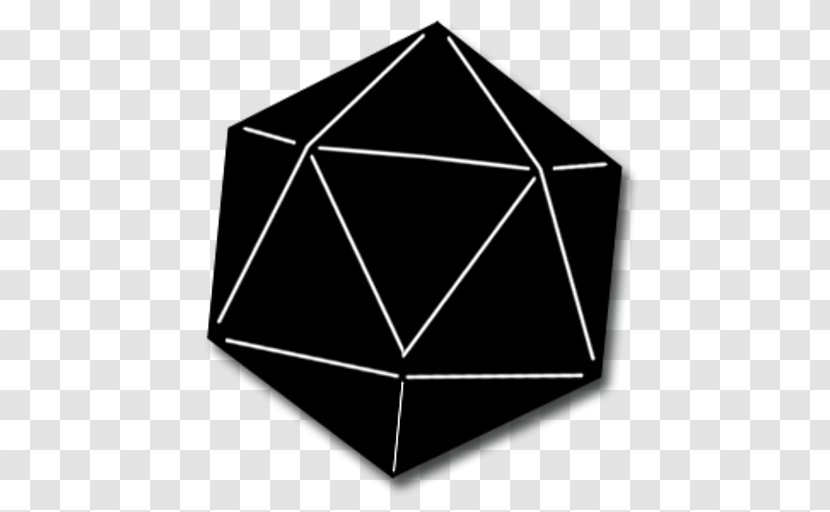 D20 System Black And White Dice Transparent PNG