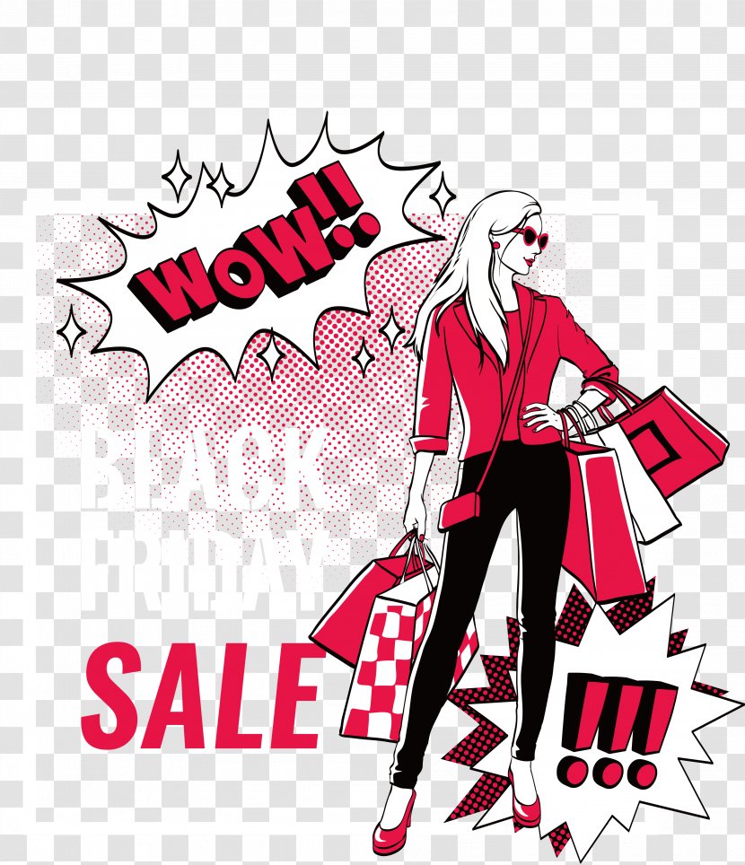 Black Friday Shopping - Heart - Discount Label Transparent PNG