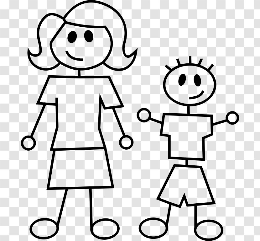 Stick Figure Mother Drawing Clip Art - Tree - Son Transparent PNG