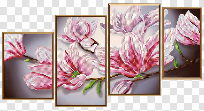 Bead Embroidery Cross-stitch Triptych - Drawing - Watercolor Diamond Transparent PNG