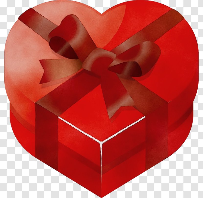 Valentine's Day - Watercolor - Gift Wrapping Symbol Transparent PNG
