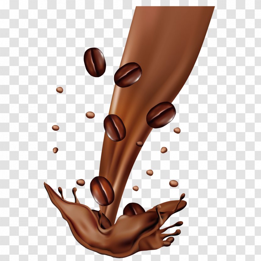 Juice Almond Milk Berry - Food - Hand Painted Brown Chocolate Coffee Transparent PNG