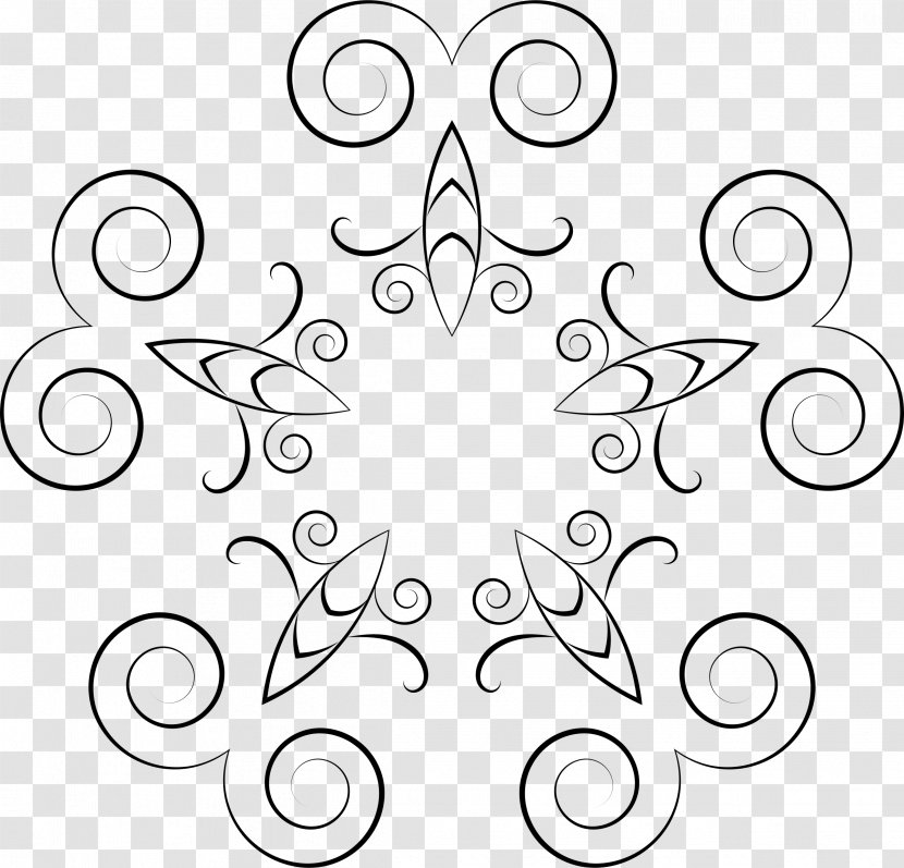 Floral Design Clip Art - Monochrome Photography - Flowers Pattern Transparent PNG