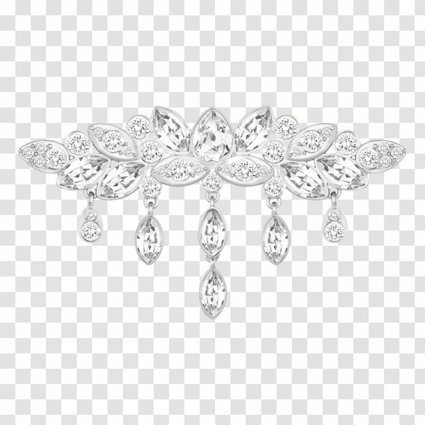 Earring Victoria's Secret Brooch Swarovski AG Jewellery - Platinum Transparent PNG