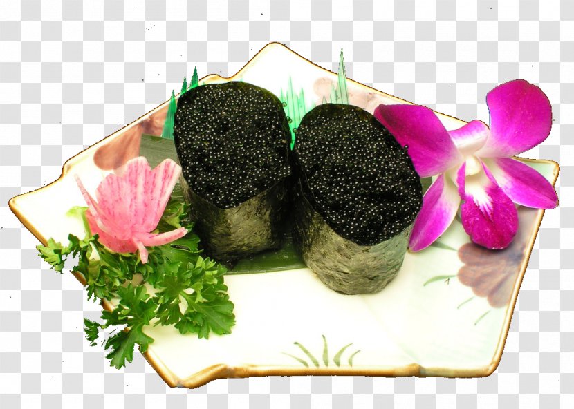 Sushi Japanese Cuisine Chinese Hot Pot Sepiidae - Ink Roe Transparent PNG