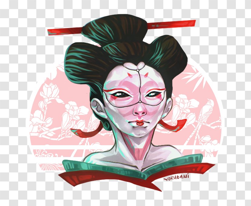 Fan Art Geisha Painting - Head Transparent PNG