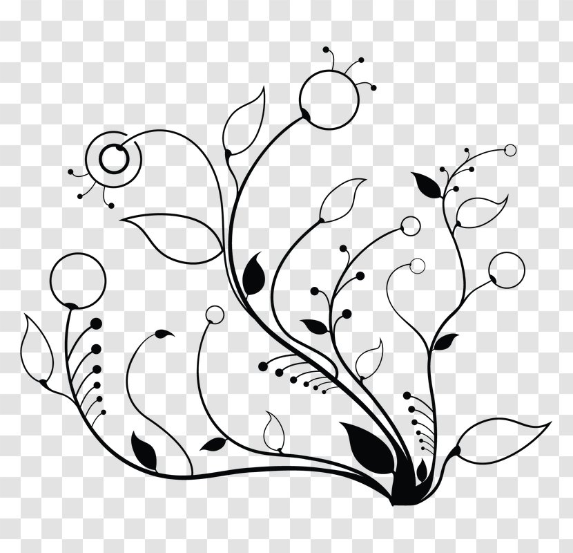 Flower Black And White Drawing Clip Art - Watercolor Transparent PNG