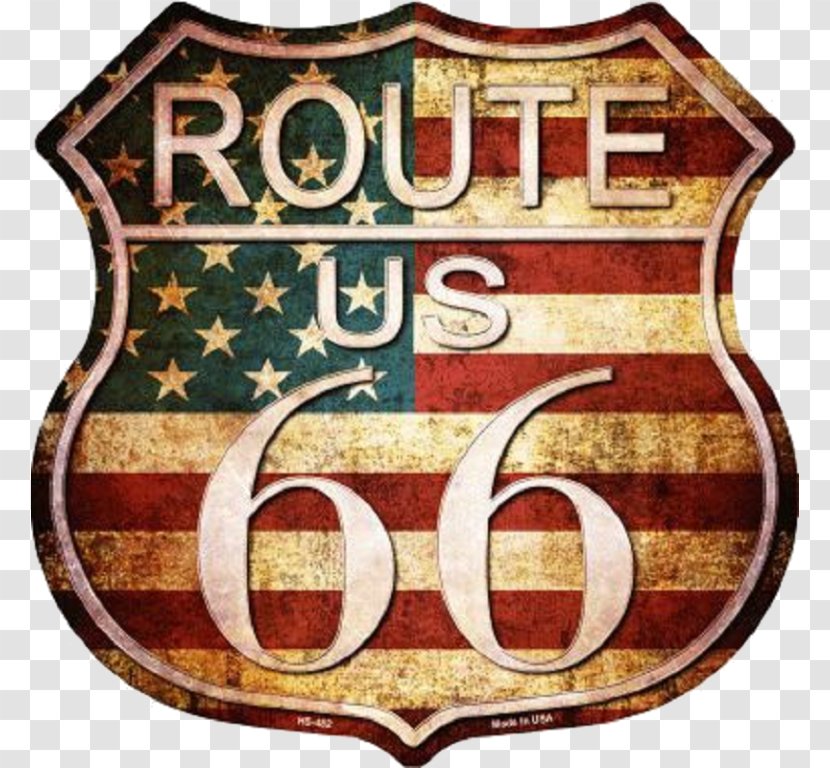 U.S. Route 66 In Oklahoma Vintage Clothing Galena Highway Shield - Road Transparent PNG