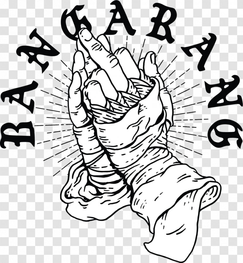 Clip Art Illustration Drawing Praying Hands - Flower - No Struggle Progress Tattoo Drawings Transparent PNG