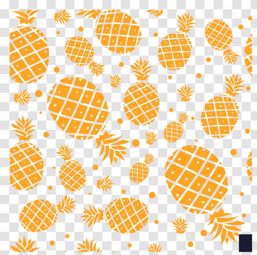Fruit Pineapple Fundal - Yellow - Seamless Background Transparent PNG