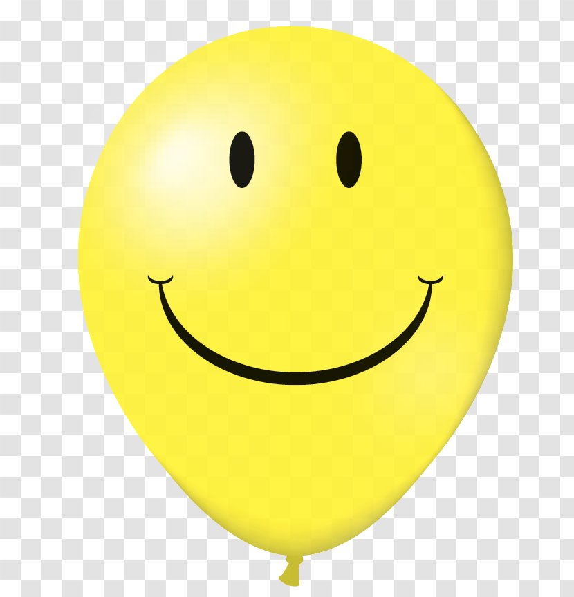 Toy Balloon Smiley Yellow Foil - Weight Transparent PNG