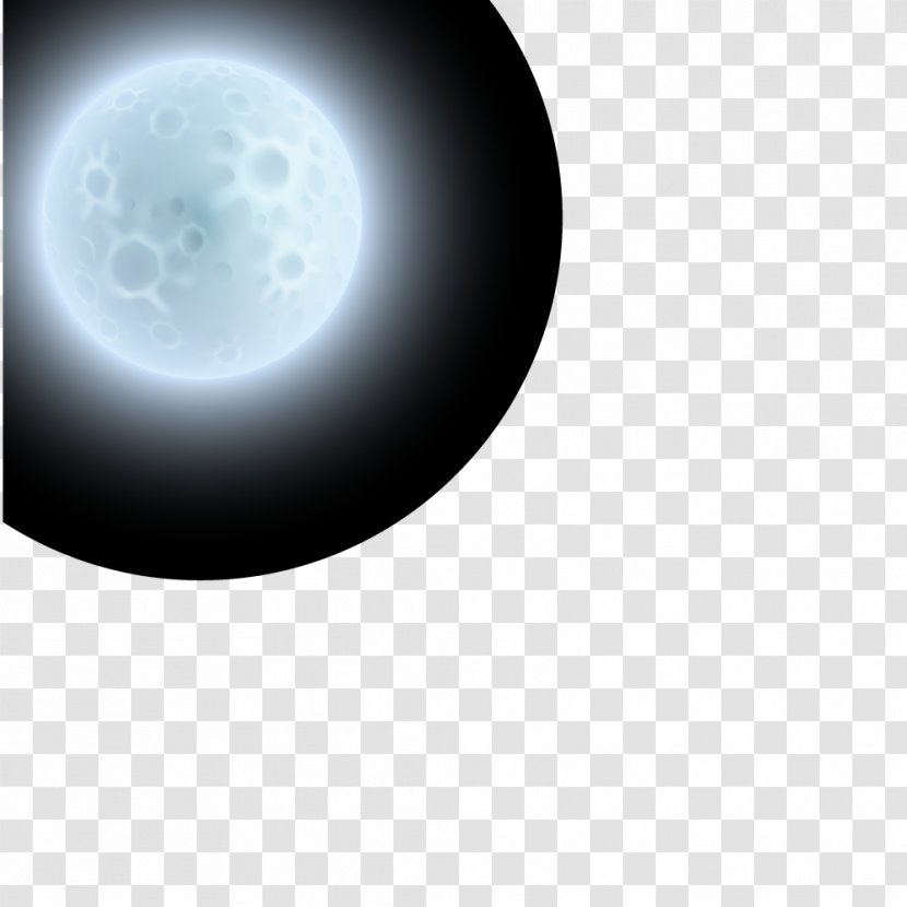 Night - Black And White - Vector Winter Luminous Moon Transparent PNG