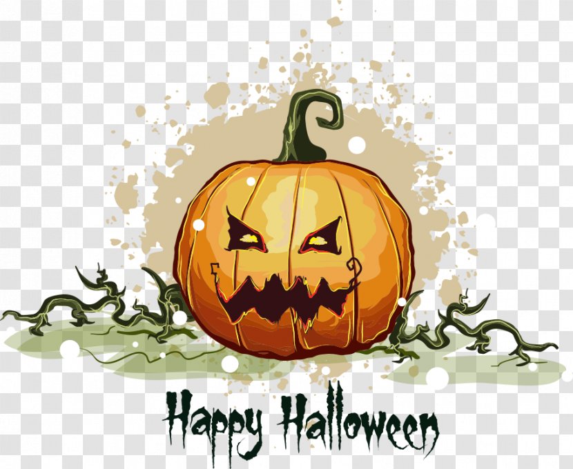 Halloween Jack-o'-lantern Trick-or-treating - Cucurbita - Vector Sign Transparent PNG