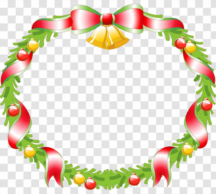 Wreath Christmas Decoration Santa Claus Clip Art - Ornament Transparent PNG