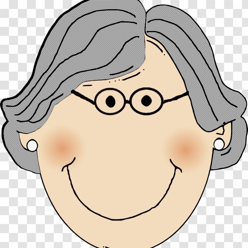 Face Cartoon Hair Cheek Nose - Facial Expression - Forehead Smile Transparent PNG