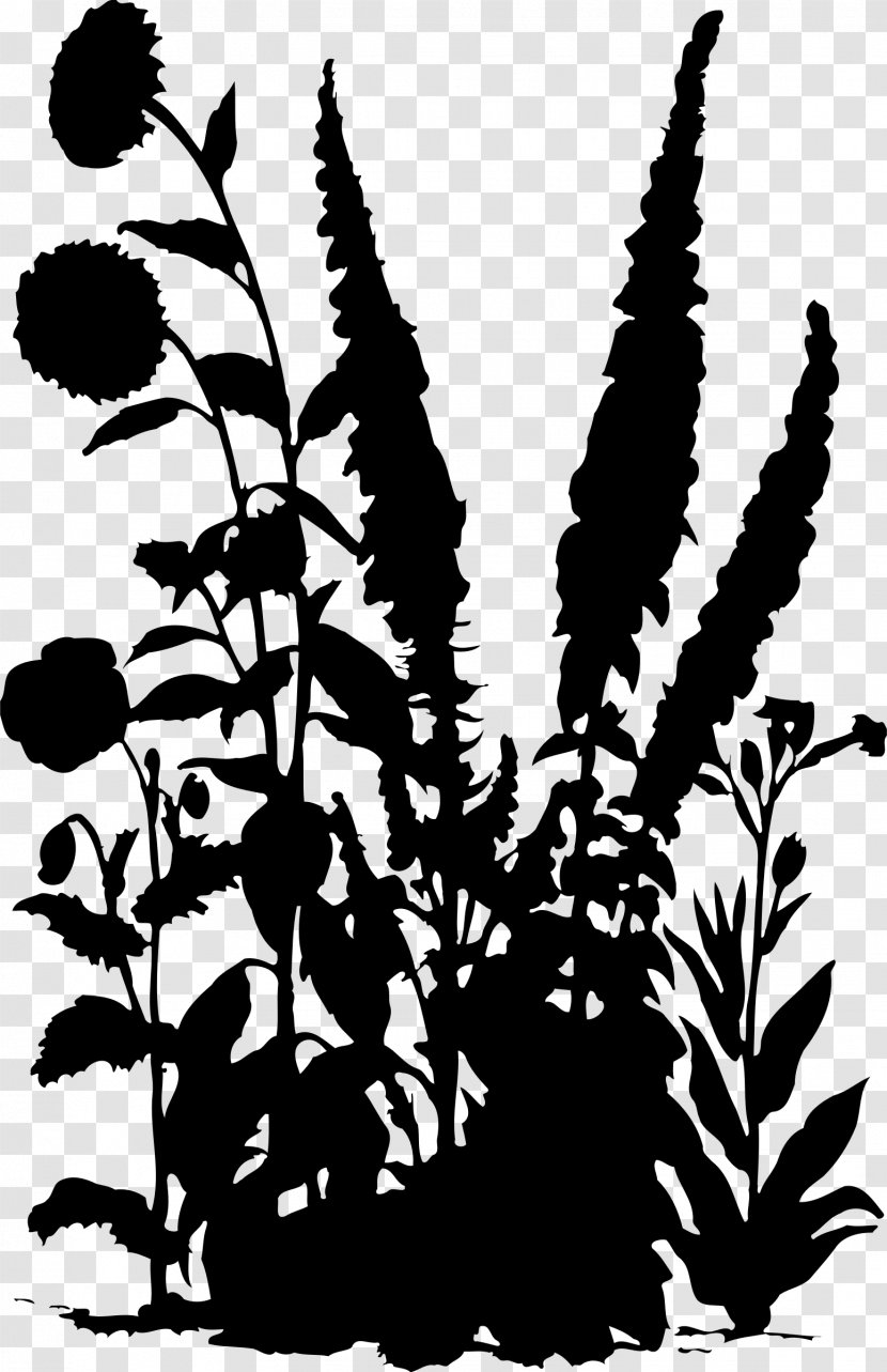 Silhouette Drawing Clip Art - Flowering Plant - Flower Transparent PNG