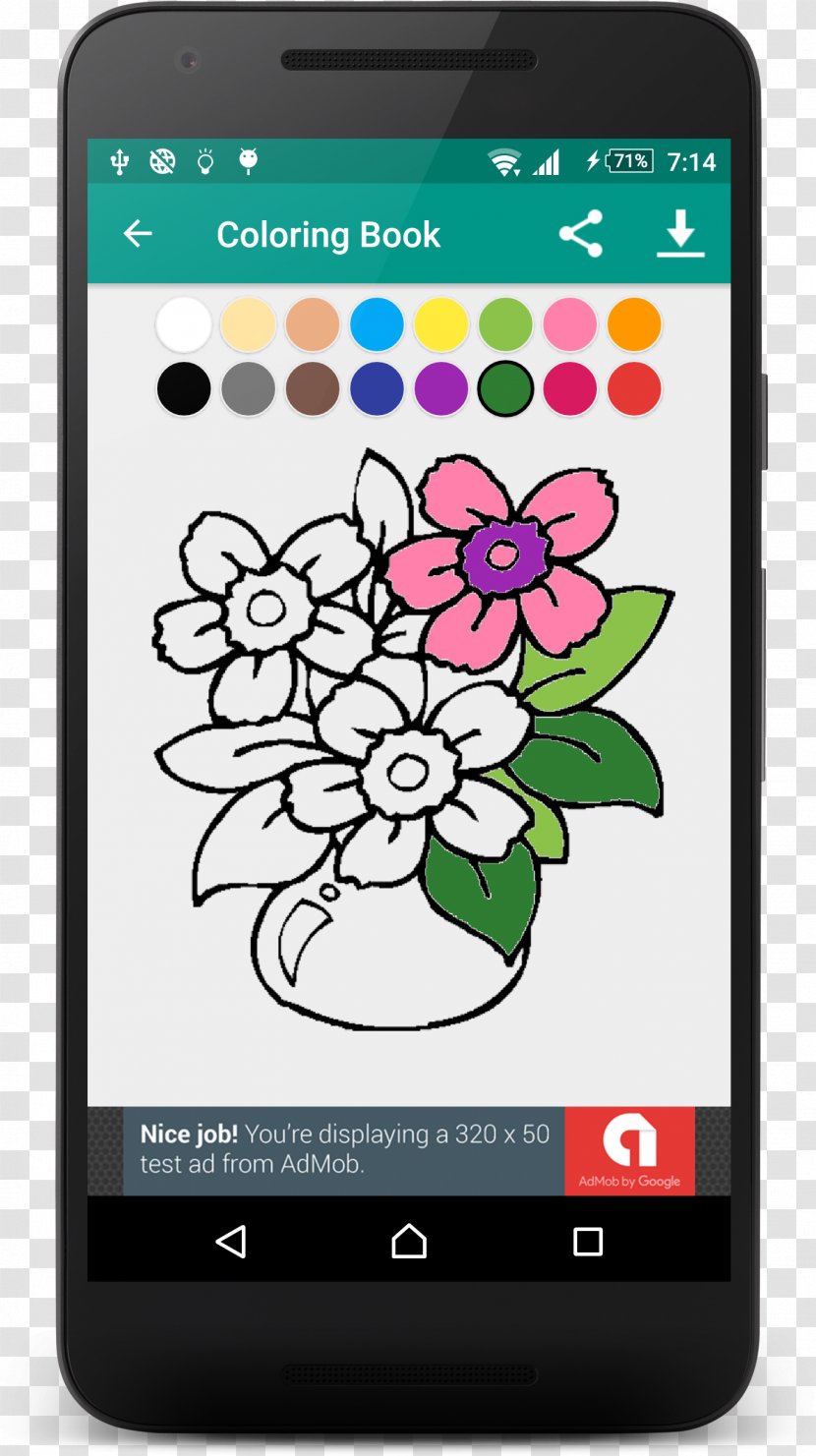 Feature Phone Smartphone Coloring Book Android Mobile Phones - Technology - Menu Transparent PNG