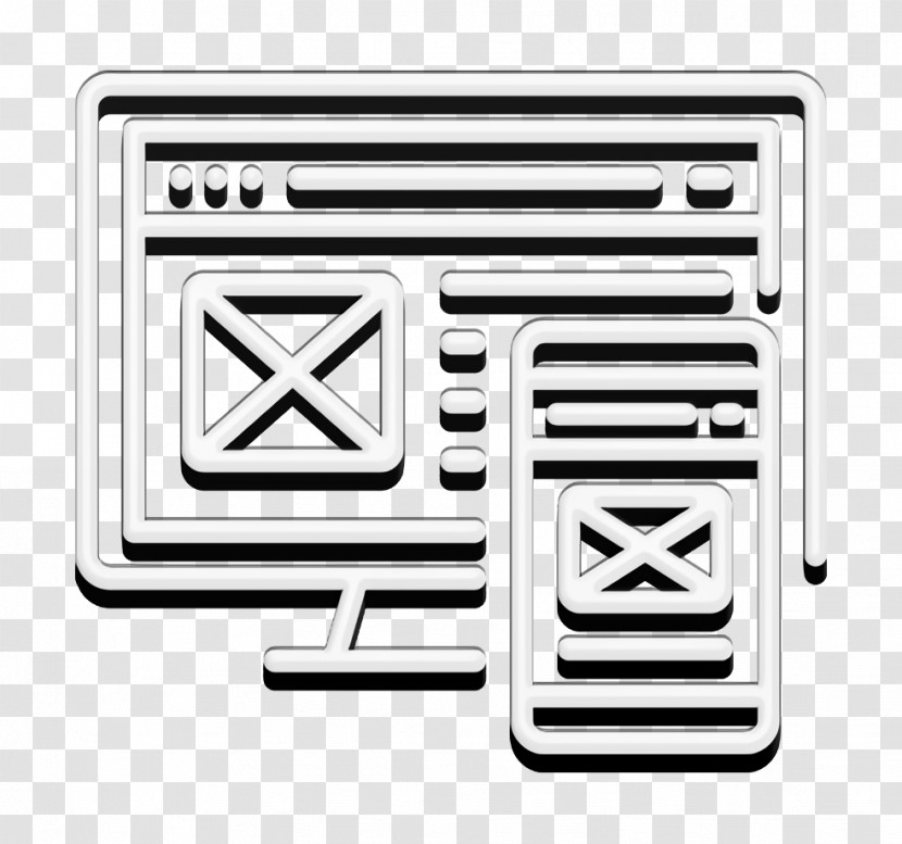 Programming Line Craft Icon Adaptive Layout Icon Monitor Icon Transparent PNG
