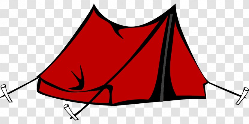 Tent Camping Clip Art - Red - Triangle Transparent PNG