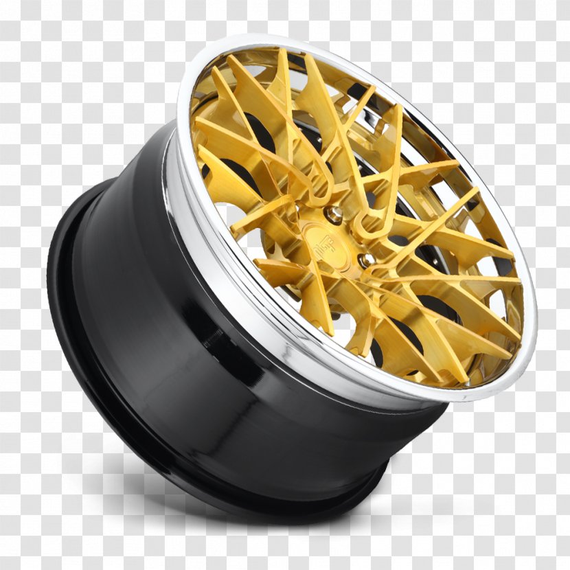 Custom Wheel Tire Balance Rim - Forging - Brushed Gold Transparent PNG