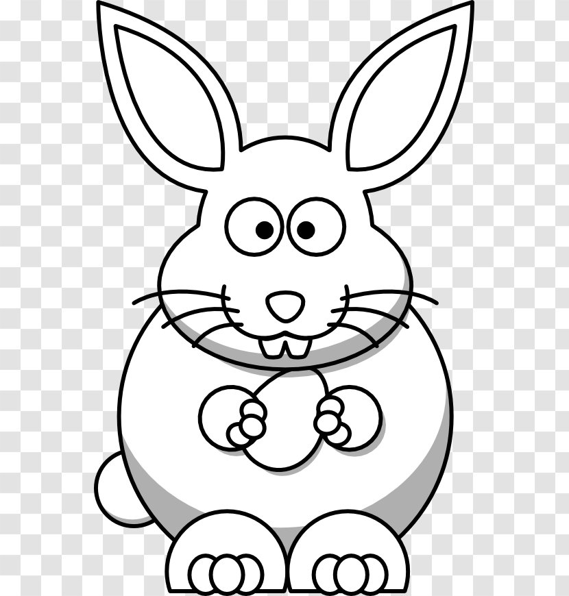 White Rabbit Easter Bunny Hare Clip Art - Line Transparent PNG