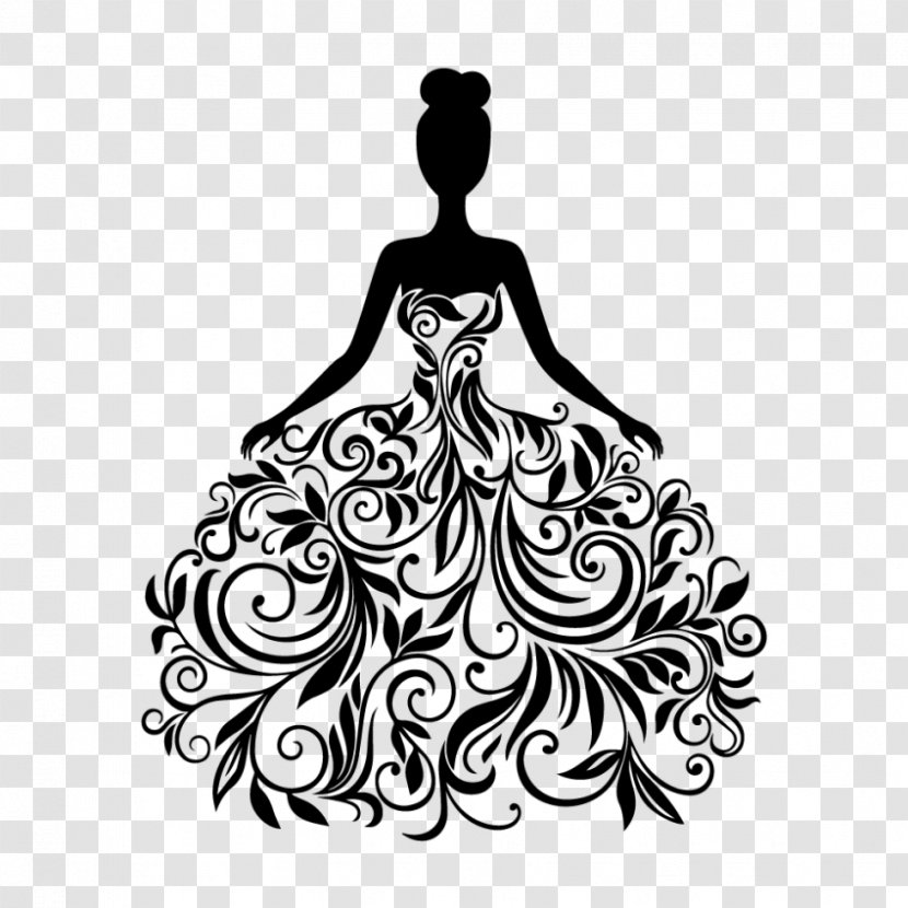 Wedding Dress Woman - Silhouette - Powerful Transparent PNG