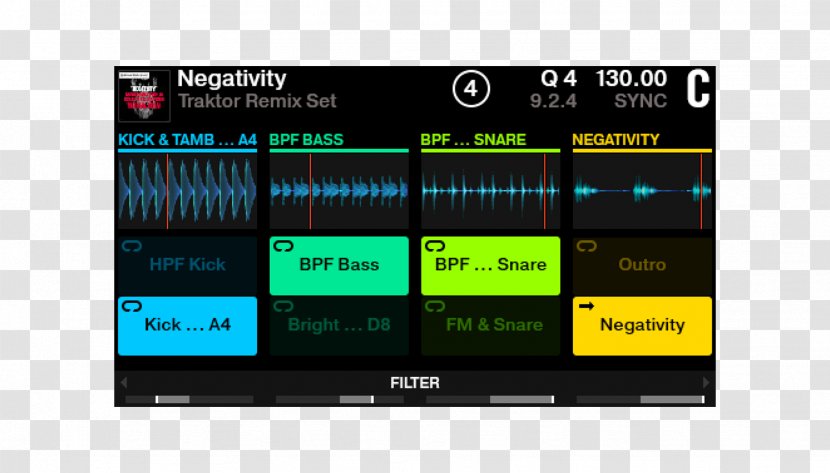 Native Instruments Traktor Kontrol S5 DJ Controller Disc Jockey - D2 Transparent PNG