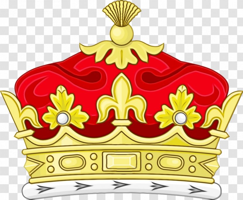 Cartoon Crown - Nobility - Emblem Symbol Transparent PNG