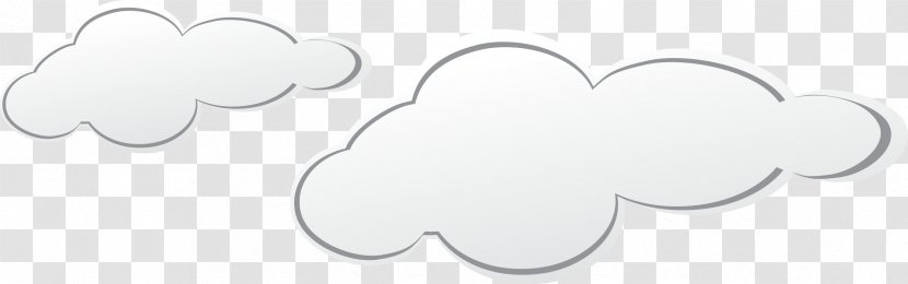 Brand Black And White Pattern - Cartoon - Clouds Vector Material Transparent PNG