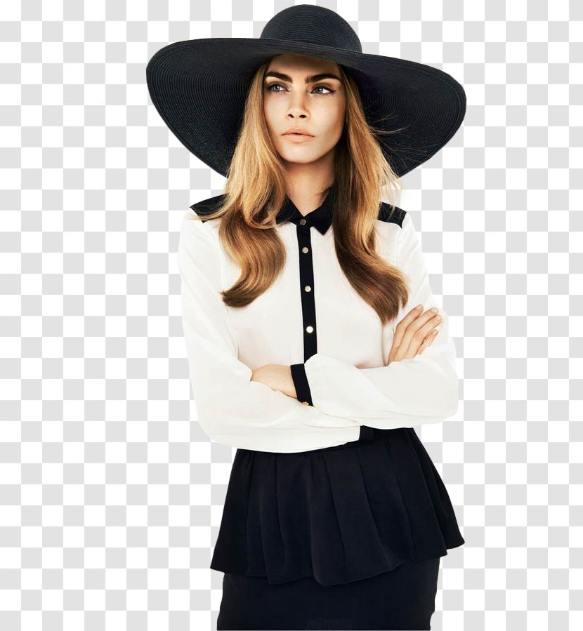 Cara Delevingne Chanel Paris Fashion Week Model - Headgear Transparent PNG