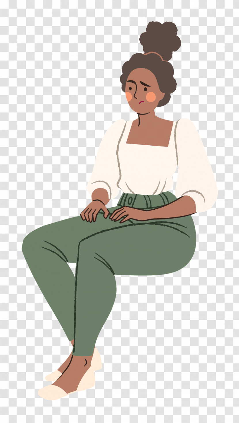 Sitting Girl Woman Transparent PNG