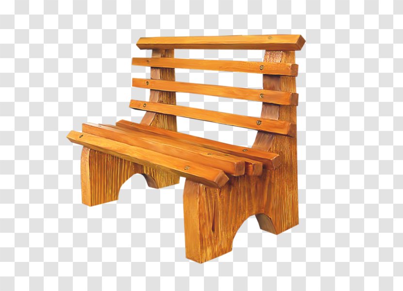 Bench Chair Hardwood Lumber - Outdoor Furniture Transparent PNG