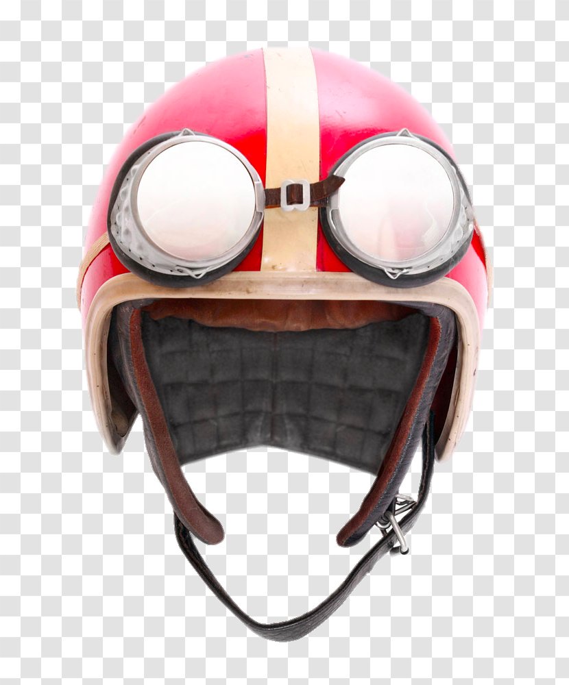 Motorcycle Helmet Stock Photography Retro Style - Red Transparent PNG