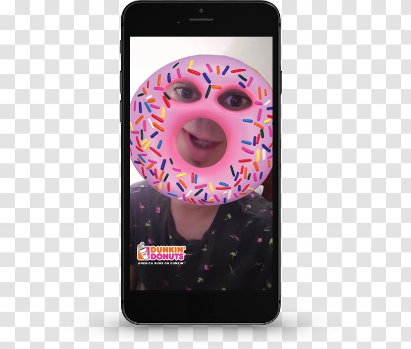Dunkin' Donuts Mobile Phones Social Media National Doughnut Day - Pink Transparent PNG