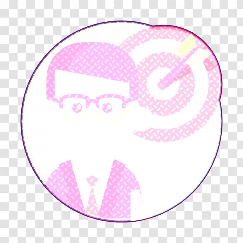 Teamwork Icon Target - Pink - Sticker Transparent PNG