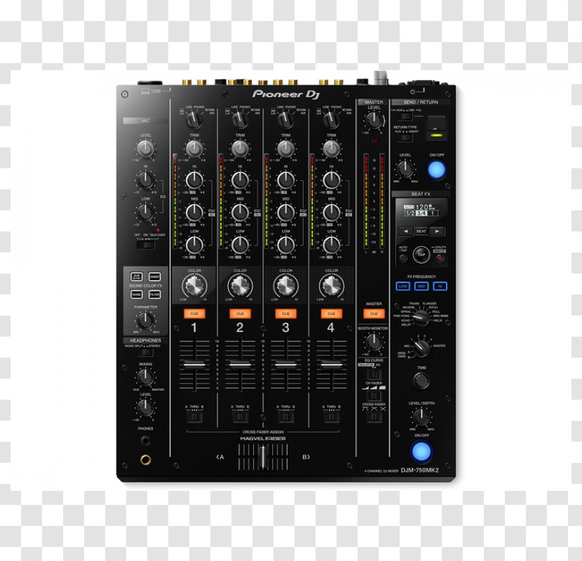 DJM Pioneer DJ Audio Mixers Mixer Disc Jockey - Frame - Microphone Transparent PNG
