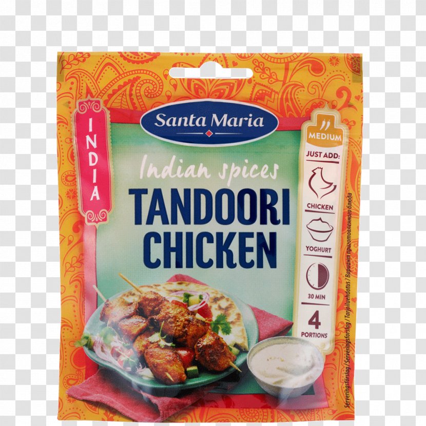 Tandoori Chicken Tikka Masala Naan Raita - Spices Transparent PNG