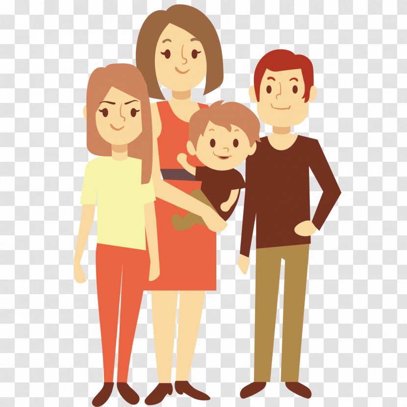 Nuclear Family Euclidean Vector Child Illustration - Flower - Harmony Transparent PNG