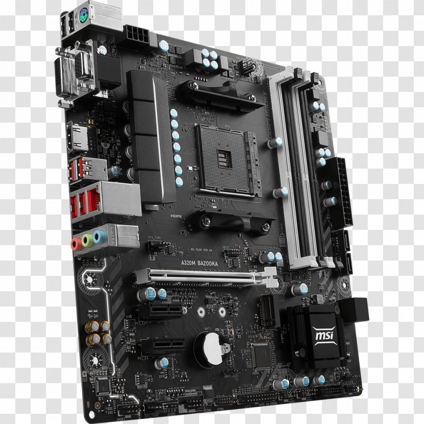 Socket AM4 MicroATX MSI B350M BAZOOKA Motherboard - Computer Case - Am4 Transparent PNG