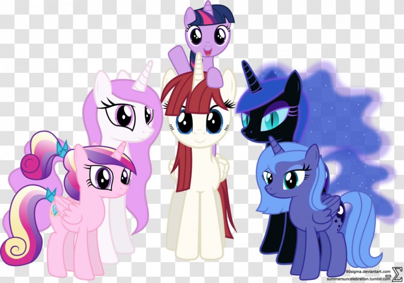 Twilight Sparkle Princess Celestia Pony Cadance Luna - Many Love Transparent PNG