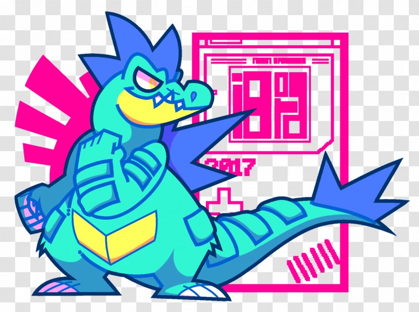 Feraligatr Illustration Pokémon Totodile Art - Artwork - Espio The Chameleon Transparent PNG